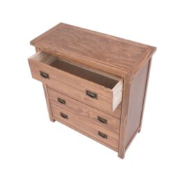 Cabinet Bits Padua 4 Drawer Chest of Drawers Bras Drop Handle in Brown - thumbnail 4