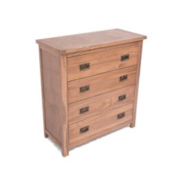 Cabinet Bits Padua 4 Drawer Chest of Drawers Bras Drop Handle in Brown - thumbnail 3