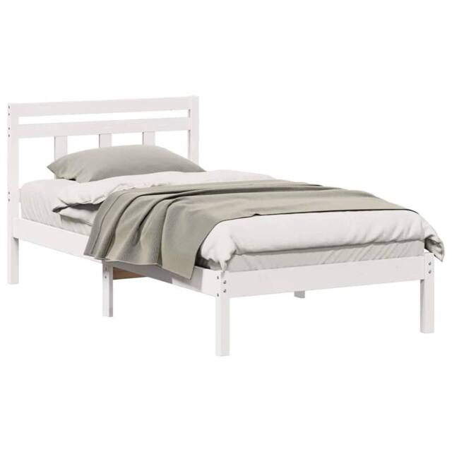 Berkfield Home Traditional White 90 x 200 cm Solid pine wood - image 1
