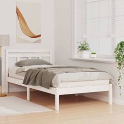Berkfield Home Traditional White 90 x 200 cm Solid pine wood - thumbnail 4