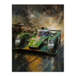 "Artery8 Wall Art Print Futuristic Motorsport F1 Car British Racing Green Concept Sports Car Artwork Man Cave Poster - Size: W24"" x H32""" - thumbnail 1