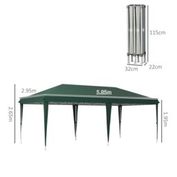 OUTSUNNY 6 x 3(m) Pop Up Gazebo Patio Party Event Heavy Duty Canopy Green - thumbnail 3