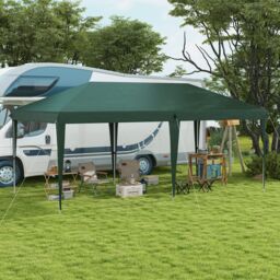 OUTSUNNY 6 x 3(m) Pop Up Gazebo Patio Party Event Heavy Duty Canopy Green - thumbnail 1