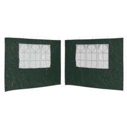 Berkfield Home Party Tent Sidewall 2 pcs with Window PE Green - thumbnail 2