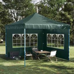 Berkfield Home Party Tent Sidewall 2 pcs with Window PE Green