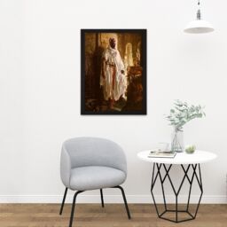 "Artery8 Wall Art Print Charlemont The Moorish Chief Large Framed Wall Décor Art in Light Oak - Size: W18"" x H24""" - thumbnail 2
