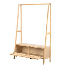 Nordlys Entryway Solid Wood Coat Rack in Light Brown - thumbnail 6