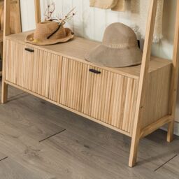 Nordlys Entryway Solid Wood Coat Rack in Light Brown - thumbnail 7