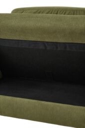 Living and Home Green Corduroy Upholstered Single Sofa Armchair - thumbnail 9