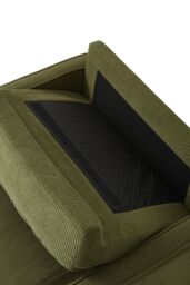 Living and Home Green Corduroy Upholstered Single Sofa Armchair - thumbnail 7