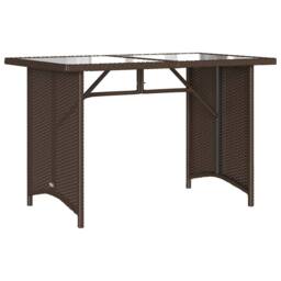 Berkfield Home Beautiful 2 Piece Garden Dining Set with Cushions Brown Poly Rattan - thumbnail 5
