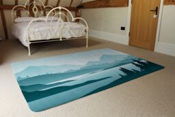 Benjamin Tate Design Abstract Mountain Landscape Designer Rug in Natural - Size: Large - thumbnail 3