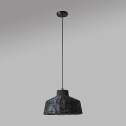 ValueLights Kora Black Ceiling Pendant Light Shad with LED Filament Bulb - thumbnail 3