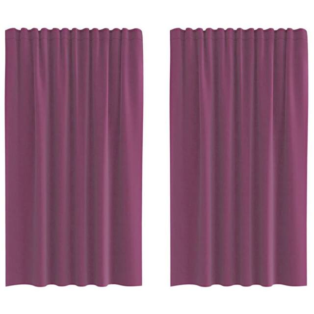 Berkfield Home Voile Curtains with Rod Pockets 2 pcs Purple - image 1