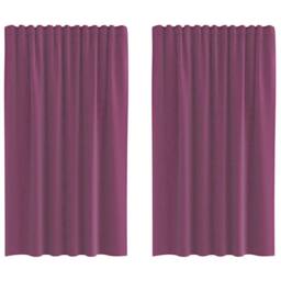 Berkfield Home Voile Curtains with Rod Pockets 2 pcs Purple