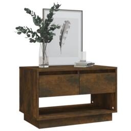 Berkfield Home TV Cabinet Smoked Oak 70x41x44 cm Engineered Wood in Brown - Size: 70 x 41 x 44 cm - thumbnail 4