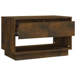 Berkfield Home TV Cabinet Smoked Oak 70x41x44 cm Engineered Wood in Brown - Size: 70 x 41 x 44 cm - thumbnail 8