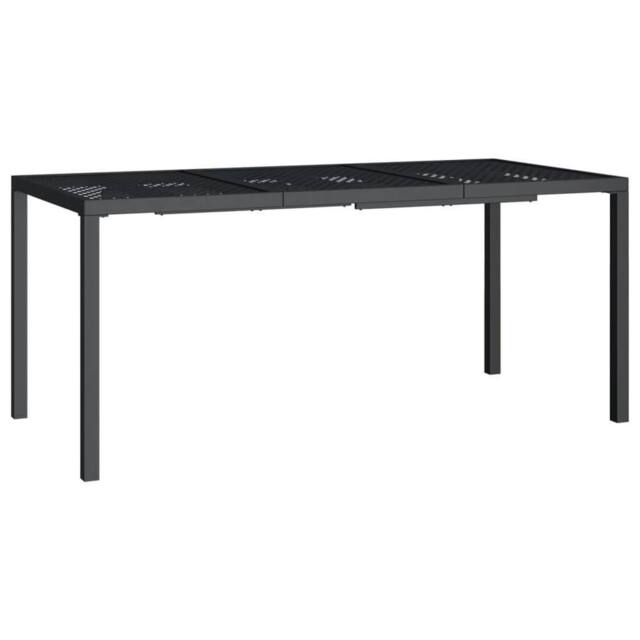 Berkfield Home Garden Table Anthracite 165x80x72 cm Steel in Black - Size: 165 x 80 x 72 cm - image 1
