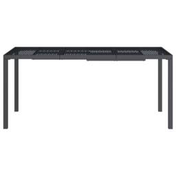 Berkfield Home Garden Table Anthracite 165x80x72 cm Steel in Black - Size: 165 x 80 x 72 cm - thumbnail 3