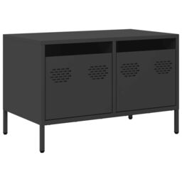 Berkfield Home TV Cabinet Black 68x39x43.5 cm Cold-rolled Steel - thumbnail 2