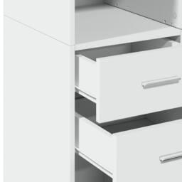 Berkfield Home Highboard White 70x42.5x185 cm Engineered Wood - thumbnail 7