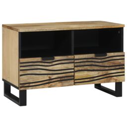 Berkfield Home TV Cabinet - 70x33.5x46 cm, Solid Mango Wood in Brown - Size: 70x33.5x46 cm - thumbnail 1