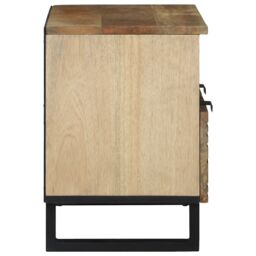 Berkfield Home TV Cabinet - 70x33.5x46 cm, Solid Mango Wood in Brown - Size: 70x33.5x46 cm - thumbnail 4