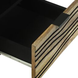 Berkfield Home TV Cabinet - 70x33.5x46 cm, Solid Mango Wood in Brown - Size: 70x33.5x46 cm - thumbnail 7