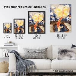 "Artery8 Two Acrobats in Red Tights Charles Demuth Wall Art Poster Print - Size: W12"" x H16""" - thumbnail 3