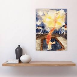 "Artery8 Two Acrobats in Red Tights Charles Demuth Wall Art Poster Print - Size: W12"" x H16""" - thumbnail 4