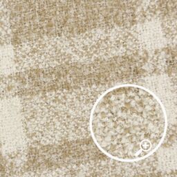 Allure Bath Fashions Chenille Checked Tartan Throw Blanket in Natural - Size: 150 cm × 200 cm - thumbnail 3