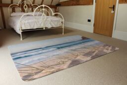 Benjamin Tate Design Dune Grass In Australia With Turquoise Surf Waves Of The Pacific Ocean Designer Rug in Natural - Size: Large - thumbnail 3