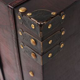 Berkfield Home Vintage Treasure Chest Wood 66x38x40 cm in Brown - Size: 66 x 38 x 40 cm - thumbnail 5