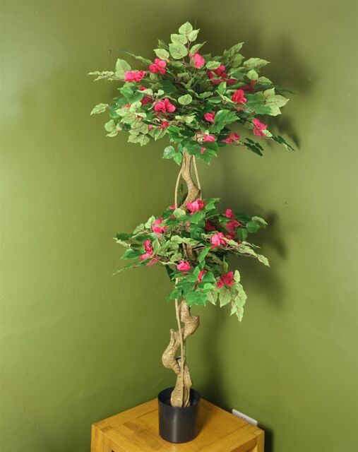 Leaf 150cm Pink Japanese Artificial Silk Bougainvillea Tree in Dark Pink - image 1