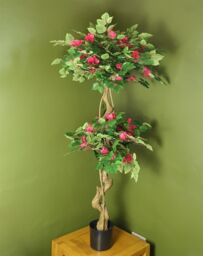 Leaf Artificial 150cm Pink Japanese Silk Bougainvillea Tree in Dark Pink