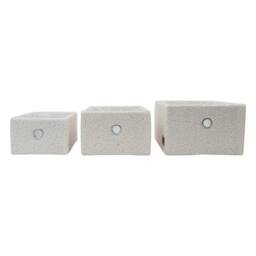 JVL Shiro Rectangular Storage Baskets - Set of 3 in White - thumbnail 5