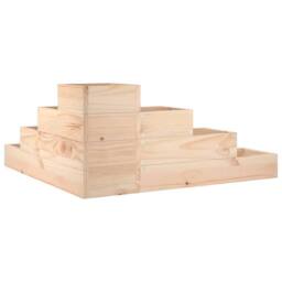 Berkfield Home Beautiful Garden Planter 4-Tier 80.5x79x36 cm Solid Wood Pine in Natural - thumbnail 6