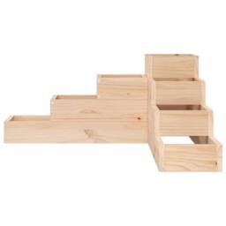Berkfield Home Beautiful Garden Planter 4-Tier 80.5x79x36 cm Solid Wood Pine in Natural - thumbnail 4