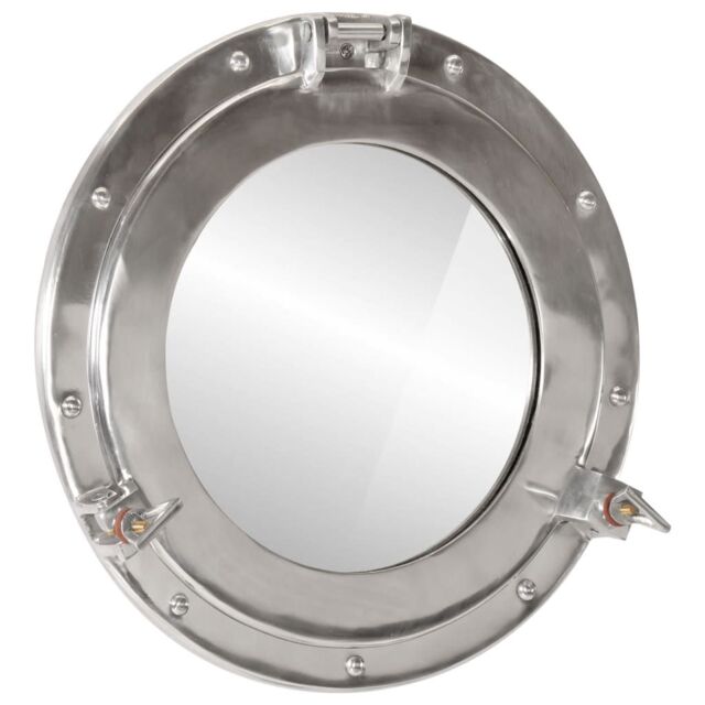 Berkfield Home vidaXL¬†Porthole Mirror¬†Wall Hanging¬†√ò38 cm¬†Aluminium & Glass in Silver - image 1