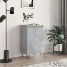 Berkfield Home Sideboard Concrete Grey 40x35x70 cm Engineered Wood in White - Size: 40 x 35 x 70 cm