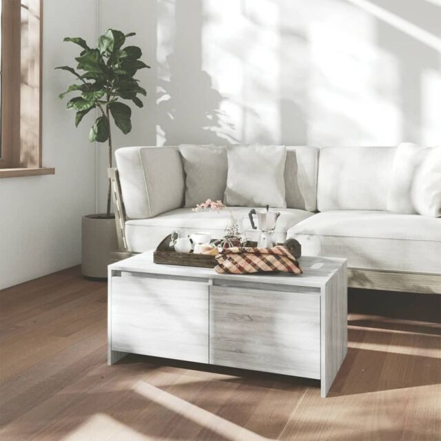 Berkfield Home Coffee Table Grey Sonoma 90x50x41.5 cm Engineered Wood - image 1