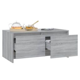 Berkfield Home Coffee Table Grey Sonoma 90x50x41.5 cm Engineered Wood - thumbnail 4