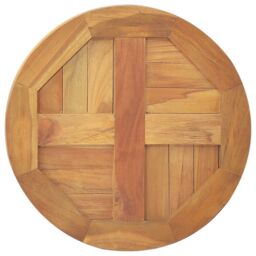 Berkfield Home Table Top Solid Teak Wood Round 2.5 cm 40 cm in Brown - thumbnail 4