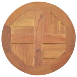Berkfield Home Table Top Solid Teak Wood Round 2.5 cm 40 cm in Brown - thumbnail 1