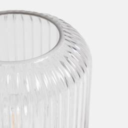 OHS Glass Cordless Table Lamp LED Battery Operated Night Light in Silver - thumbnail 4