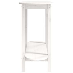 Berkfield Home Console Table White 110x40x80 cm Solid Wood Pine - Size: 110 x 40 x 80 cm - thumbnail 6