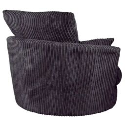 SquareBoxx Lennox Swivel Chair in Black - thumbnail 4