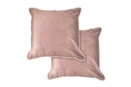 New Edge Blinds Plush Velvet Soft Touch Cushion Cover in Natural - Size: 43 cm x 43 cm - thumbnail 1
