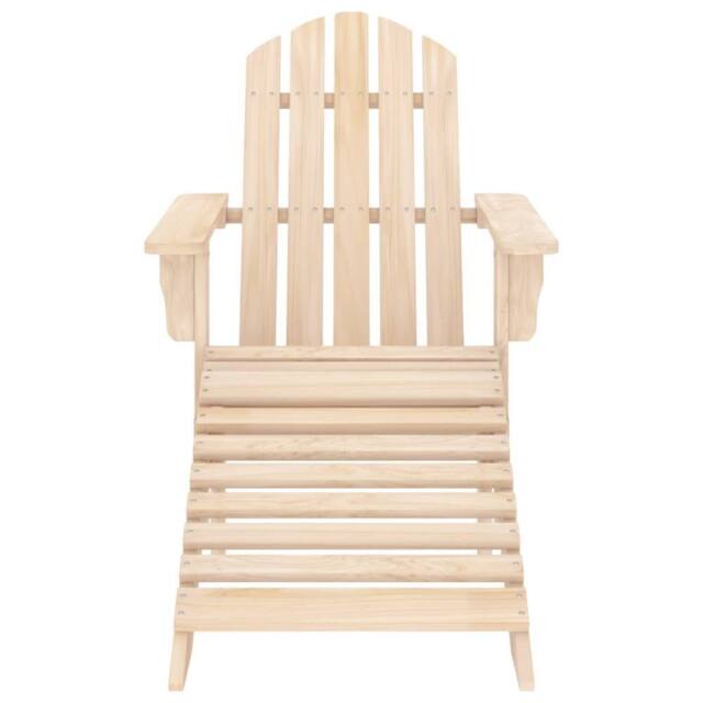 Berkfield Home Garden Adirondack Chair with Ottoman Solid Fir Wood in Light Tan - image 1