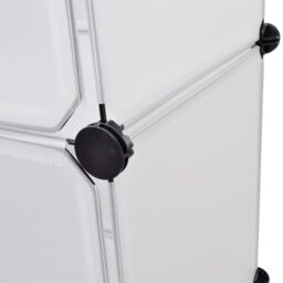 Berkfield Home Modular Cabinet with 9 Compartments 37x115x150 cm White - Size: 37 x 115 x 150 cm - thumbnail 6